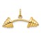 10K Gold Barbell Charm Weightlifting Body Builder New 15 X 26mm Jewerly